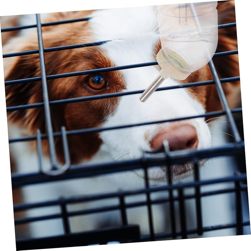 زجاجة ماء للحيوانات الأليفة مقاومة للتسرب، علبتان، موزع شرب للحيوانات الصغيرة، سهل التركيب - Image 3